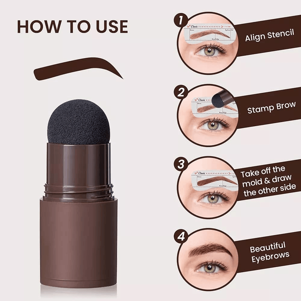 Hairline 2 in 1 Eyebrow Stamp Shaping Kit Brow Powder - Pinoyhyper