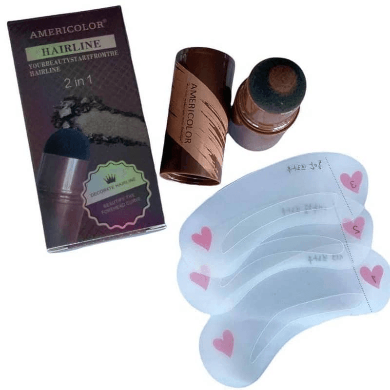 Hairline 2 in 1 Eyebrow Stamp Shaping Kit Brow Powder - Pinoyhyper