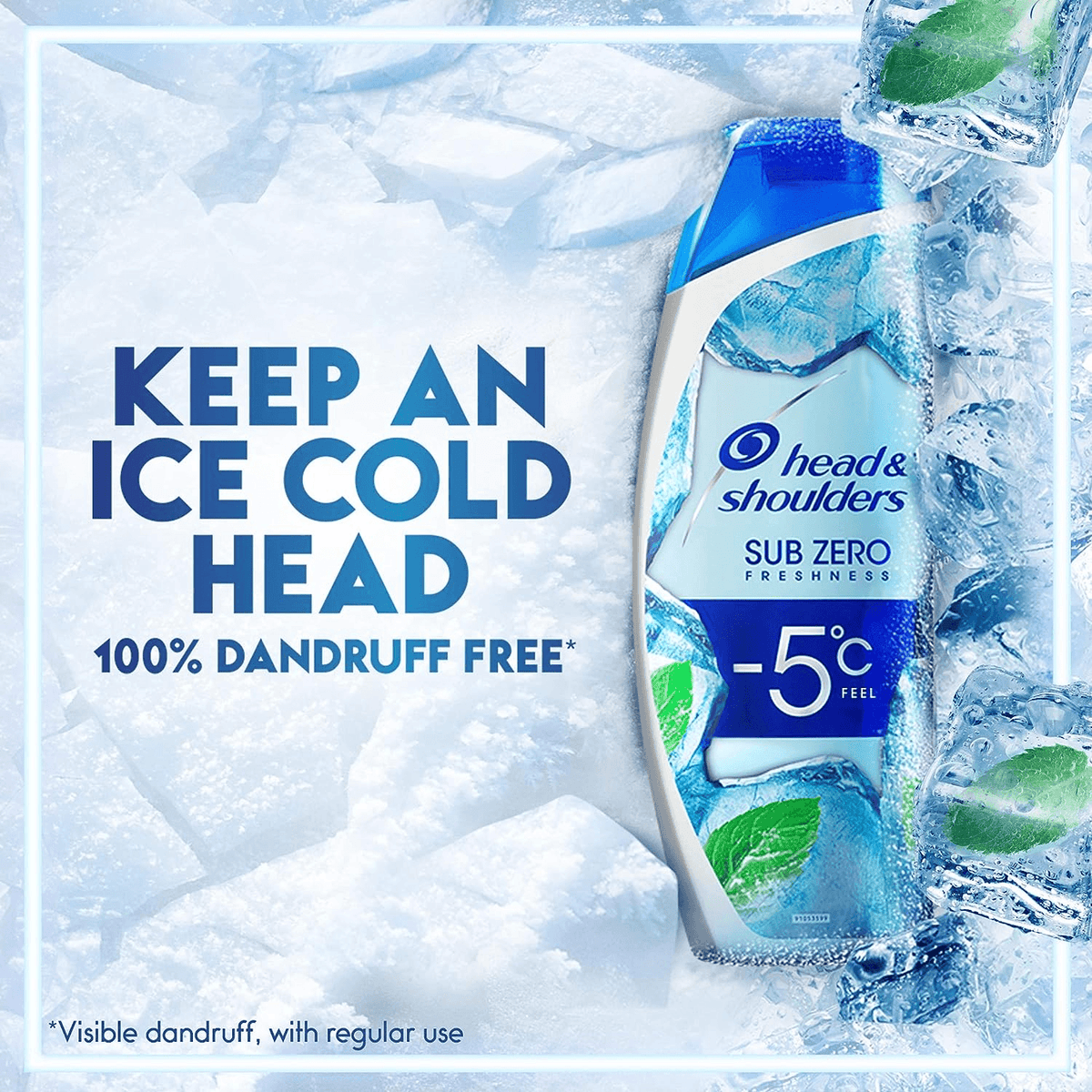 Head & Shoulders Sub Zero Freshness Anti-Dandruff Shampoo - 400ml - Pinoyhyper