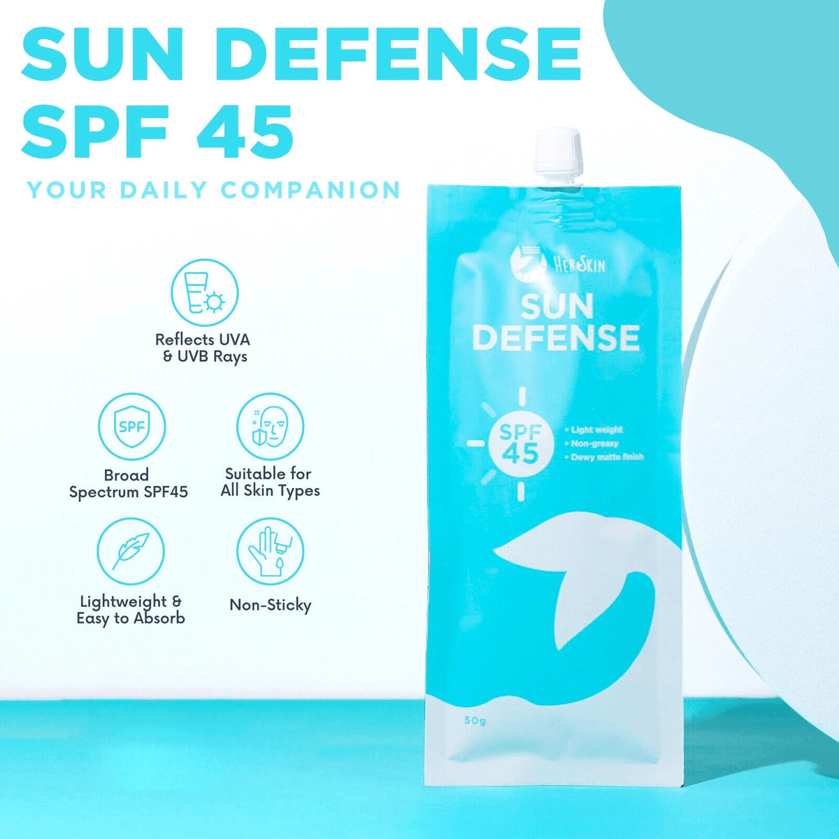 HER SKIN Sun Defense SPF45 - 50g - Pinoyhyper