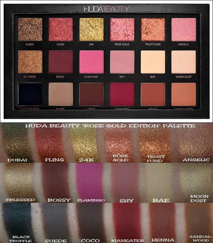 Huda Beauty Eyeshadow Rose Gold Palette - 18 colors - Pinoyhyper