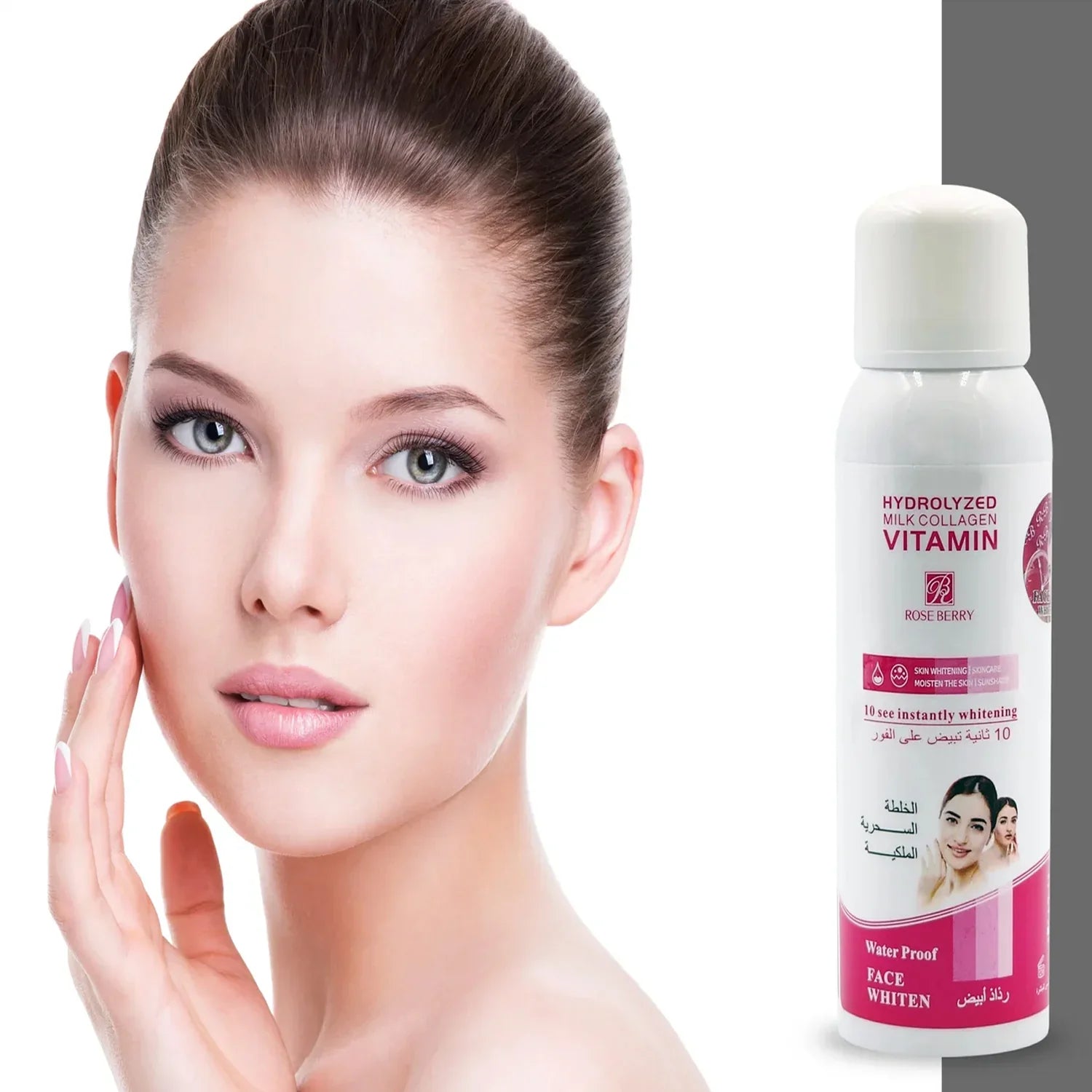 Rose Berry Water Proof Face whitening cream spray 150 ml