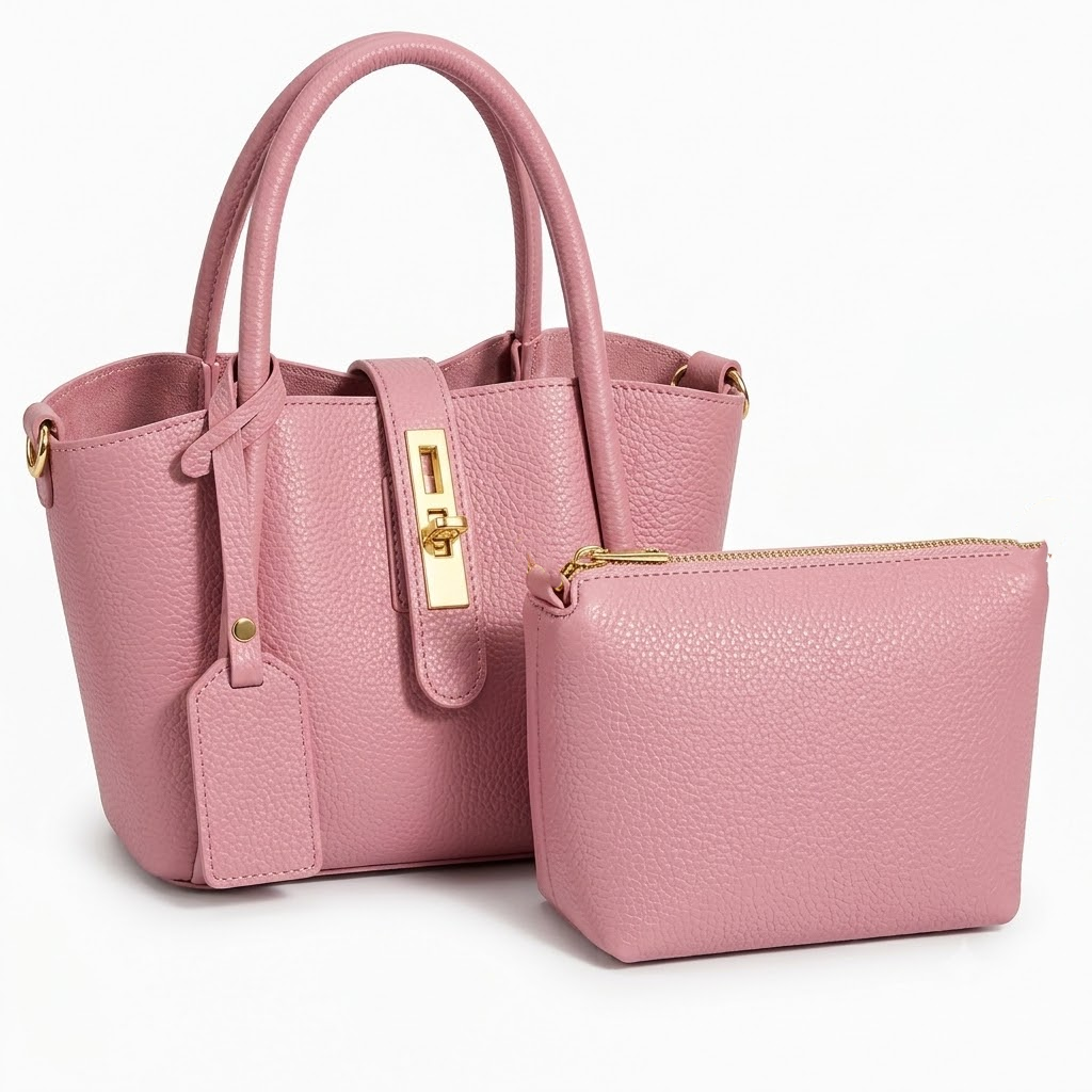 Women's Elegant Leather Handbag Set - 926