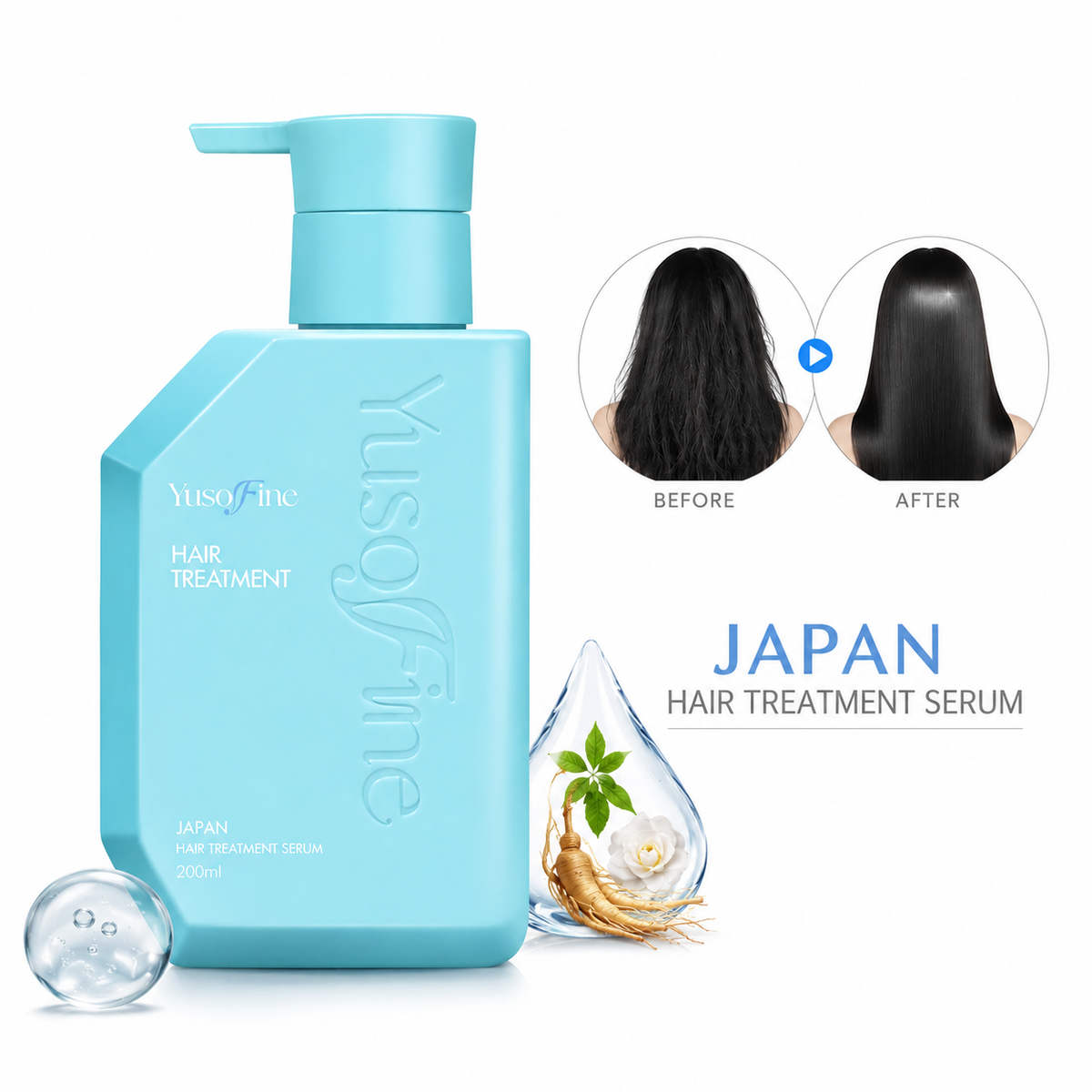 Yusofine Hair Treatment Serum With UV Protection (Japan) - 200ml