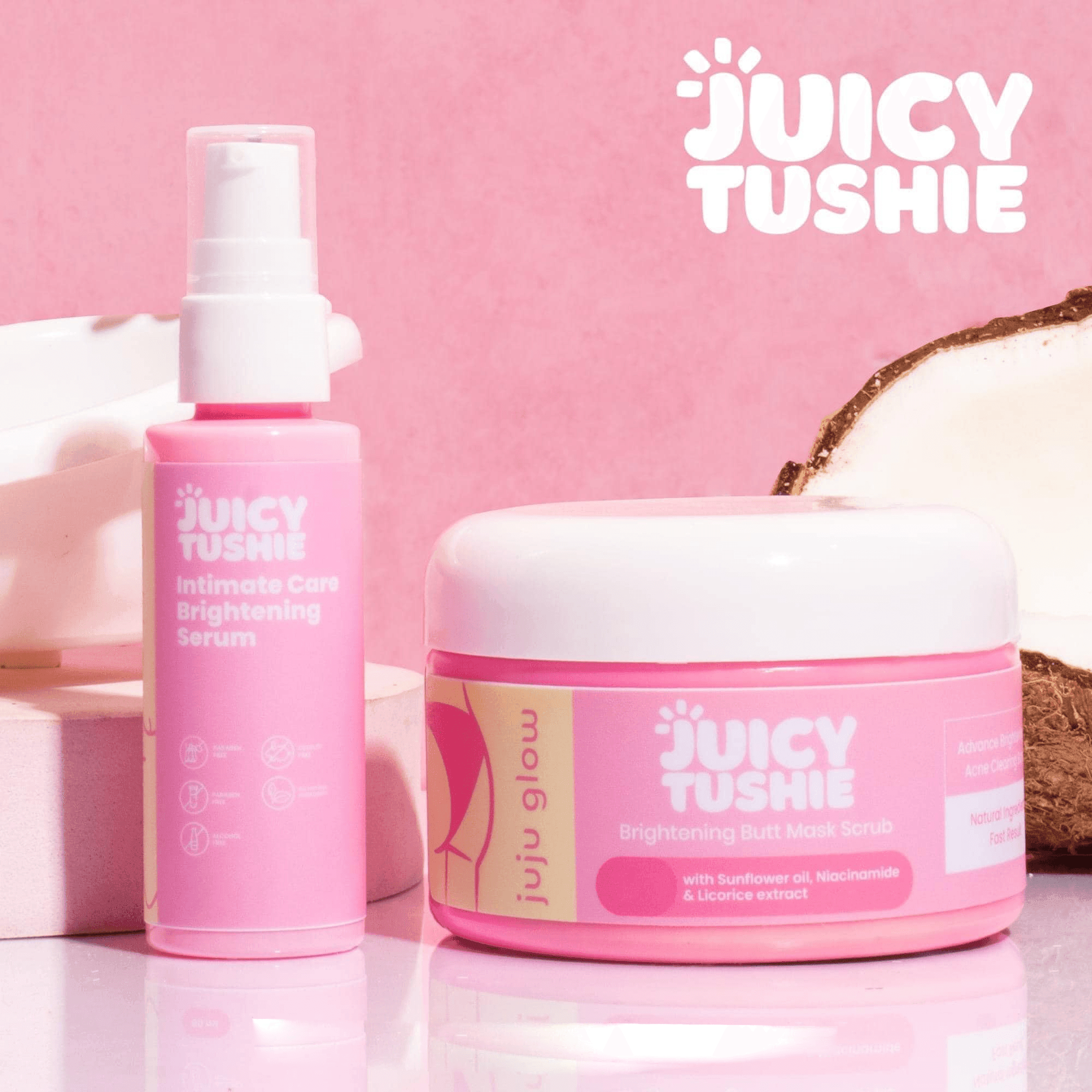 Juicy Tushie Butt Scrub + Intimate Care Brightening Serum - Pinoyhyper