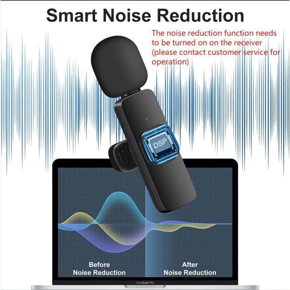 K35 Clip Double Mic Wireless Microphone for Mobile Phone - AUX - Pinoyhyper