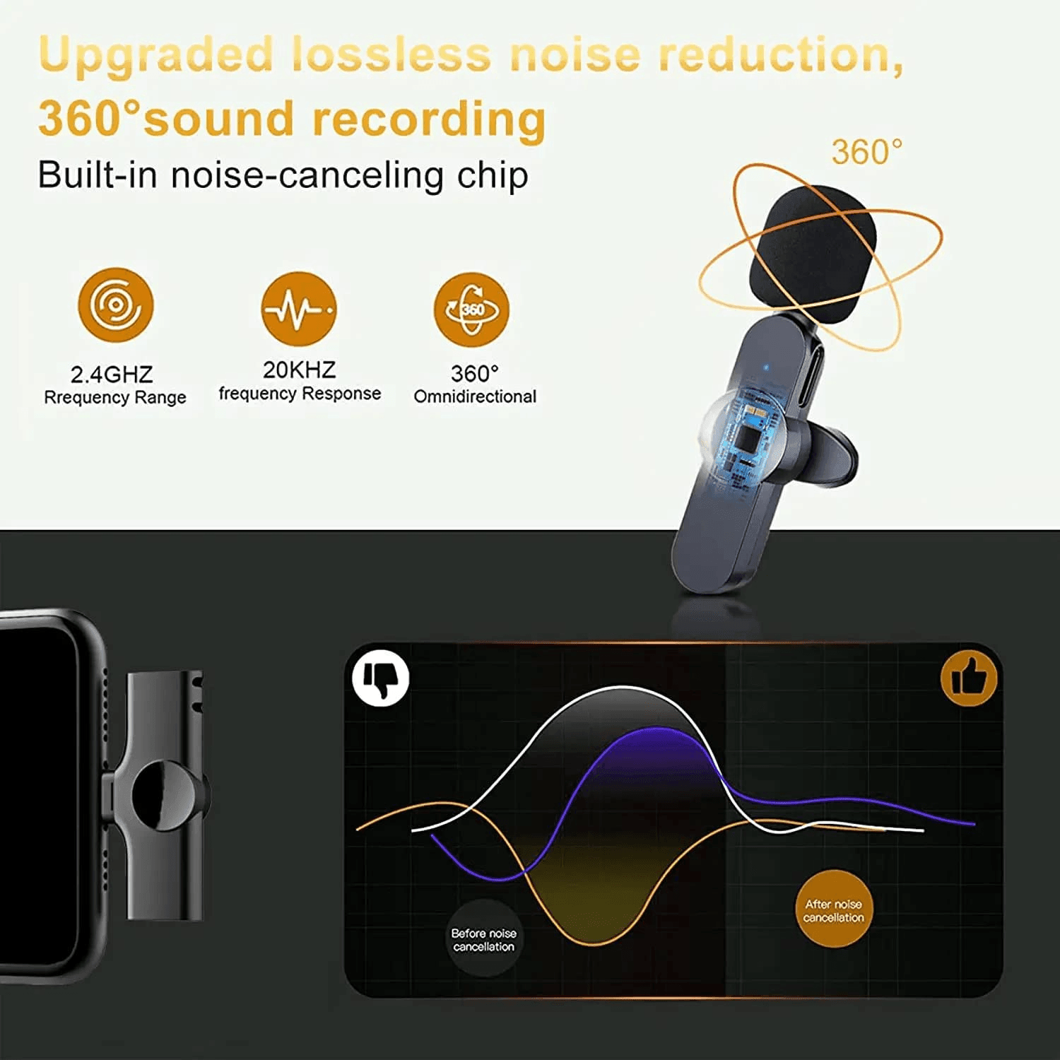 K8 Clip Mic Wireless Microphone Digital Mini Portable Mic for Mobile Phone - Android and Iphone - Pinoyhyper
