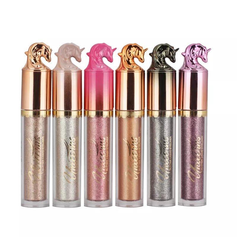 Kiss Beauty Color Unicorns Glitter Liquid Eyeliner Waterproof Magnetic Eyeliner - 6 pcs - Pinoyhyper