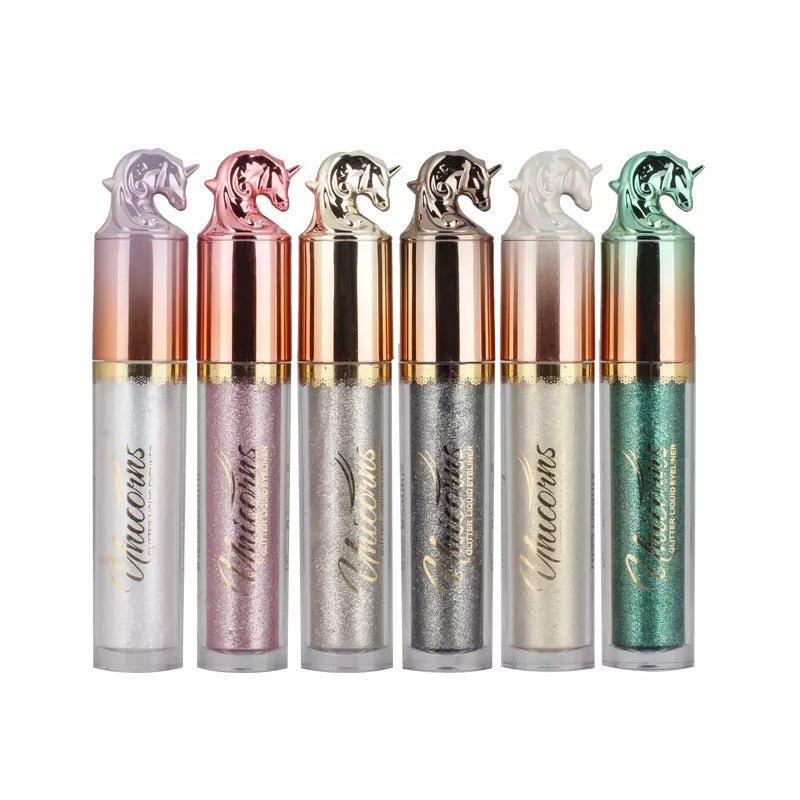 Kiss Beauty Color Unicorns Glitter Liquid Eyeliner Waterproof Magnetic Eyeliner - 6 pcs - Pinoyhyper