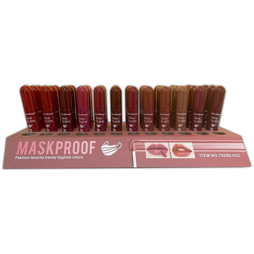 Kiss Beauty Velvet Lip Gloss Lipstick -12 Pcs - Pinoyhyper