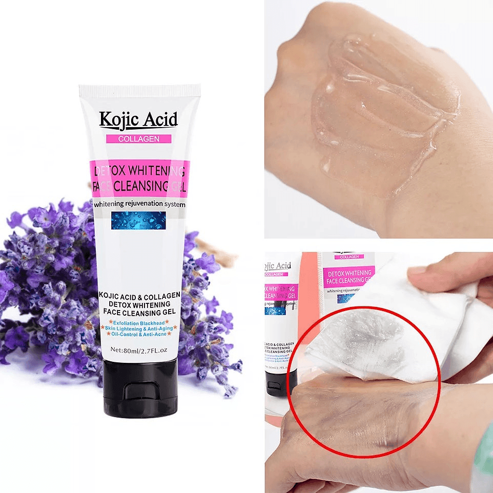 Kojic Acid Collagen Detox Whitening Face Cleansing Gel - 80ml - Pinoyhyper