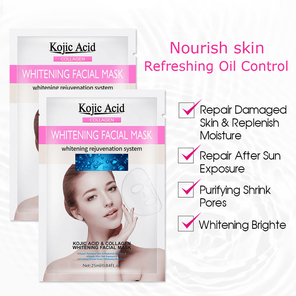 Kojic Acid Whitening Facial Mask - 3pcs - Pinoyhyper