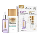 L'Oreal Hyaluron Expert Serum + UV Defender Sunscreen - Plump & Protect Kit - Pinoyhyper