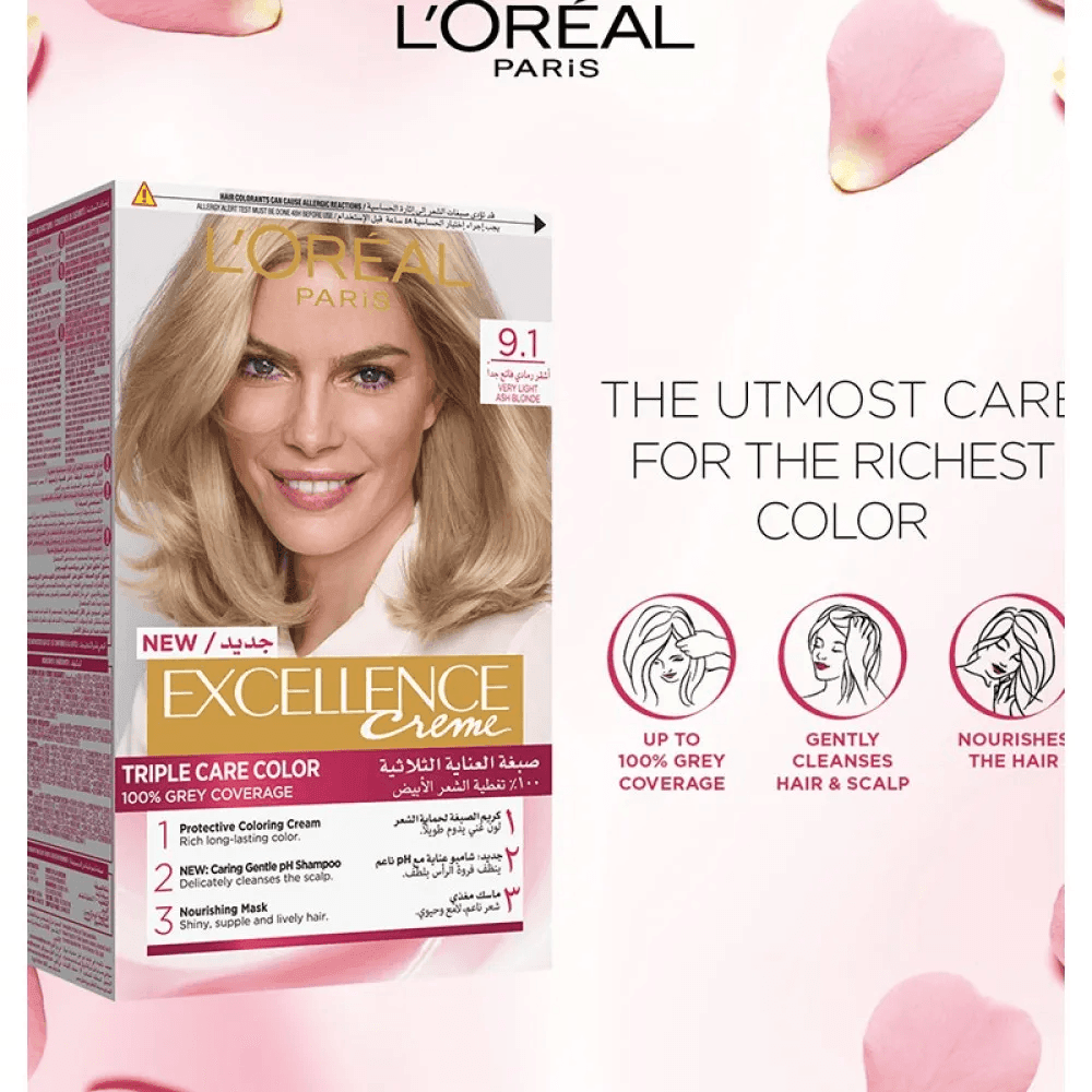 L'Oreal Paris Excellence Hair Color - 9.1 Very Light Ash Blonde - Pinoyhyper