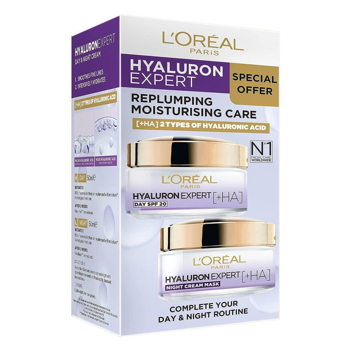 L'Oreal Paris Hyaluron Expert Day Cream + Night Cream - Pinoyhyper