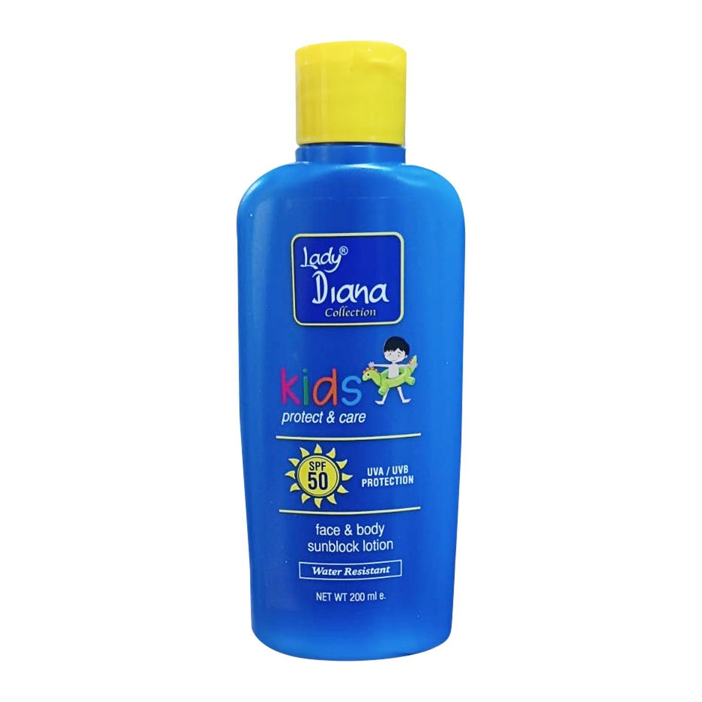 Lady Diana Kids Protect Face & Body Sunblock Lotion SPF 50 - 200ml - Pinoyhyper