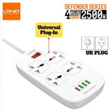 Ldnio Heavy-Duty Power Extension – 4 USB Fast Charger And 4 Power Socket - Pinoyhyper