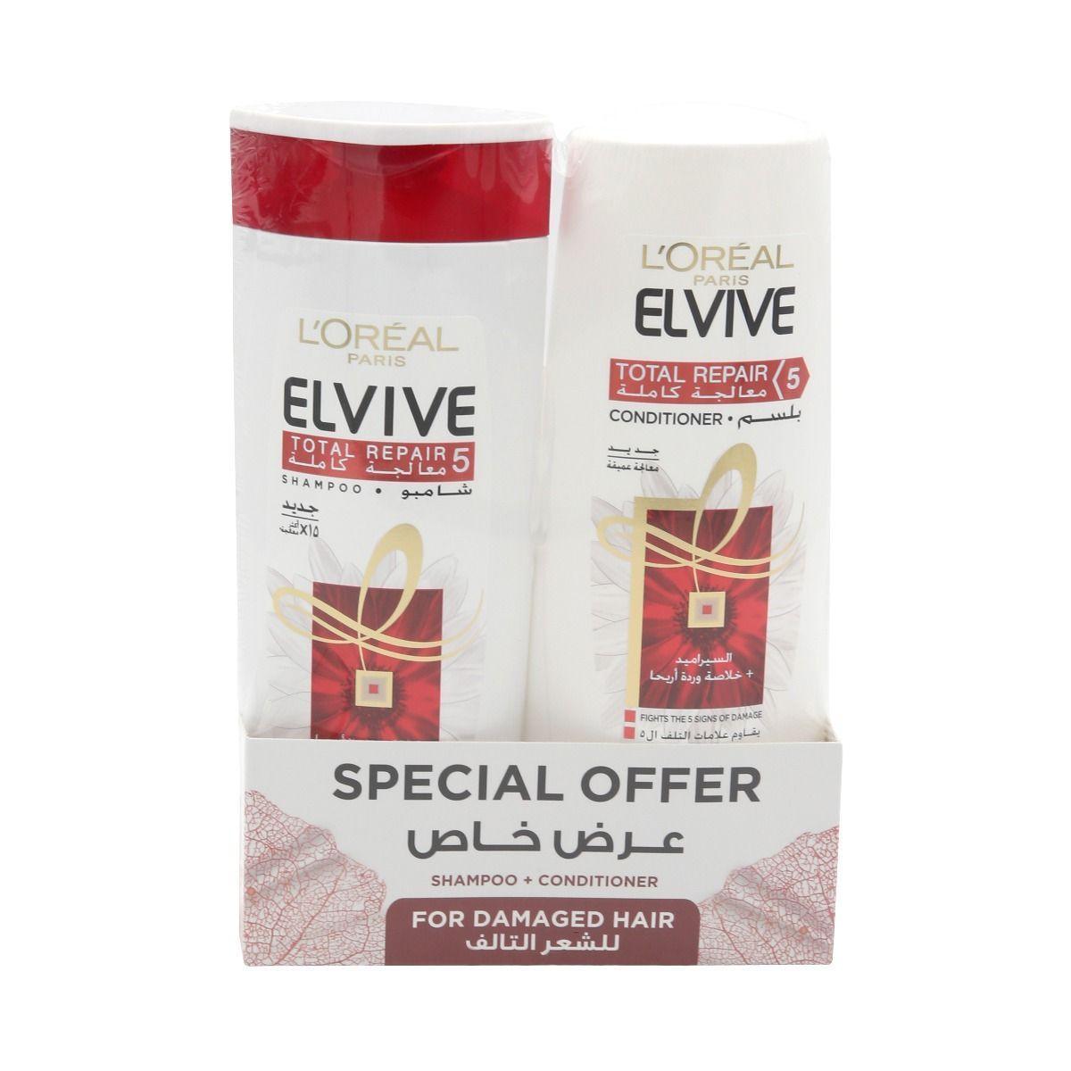 LOREAL Elvive Total Repair Shampoo 400ml + Conditioner 400ml - Pinoyhyper