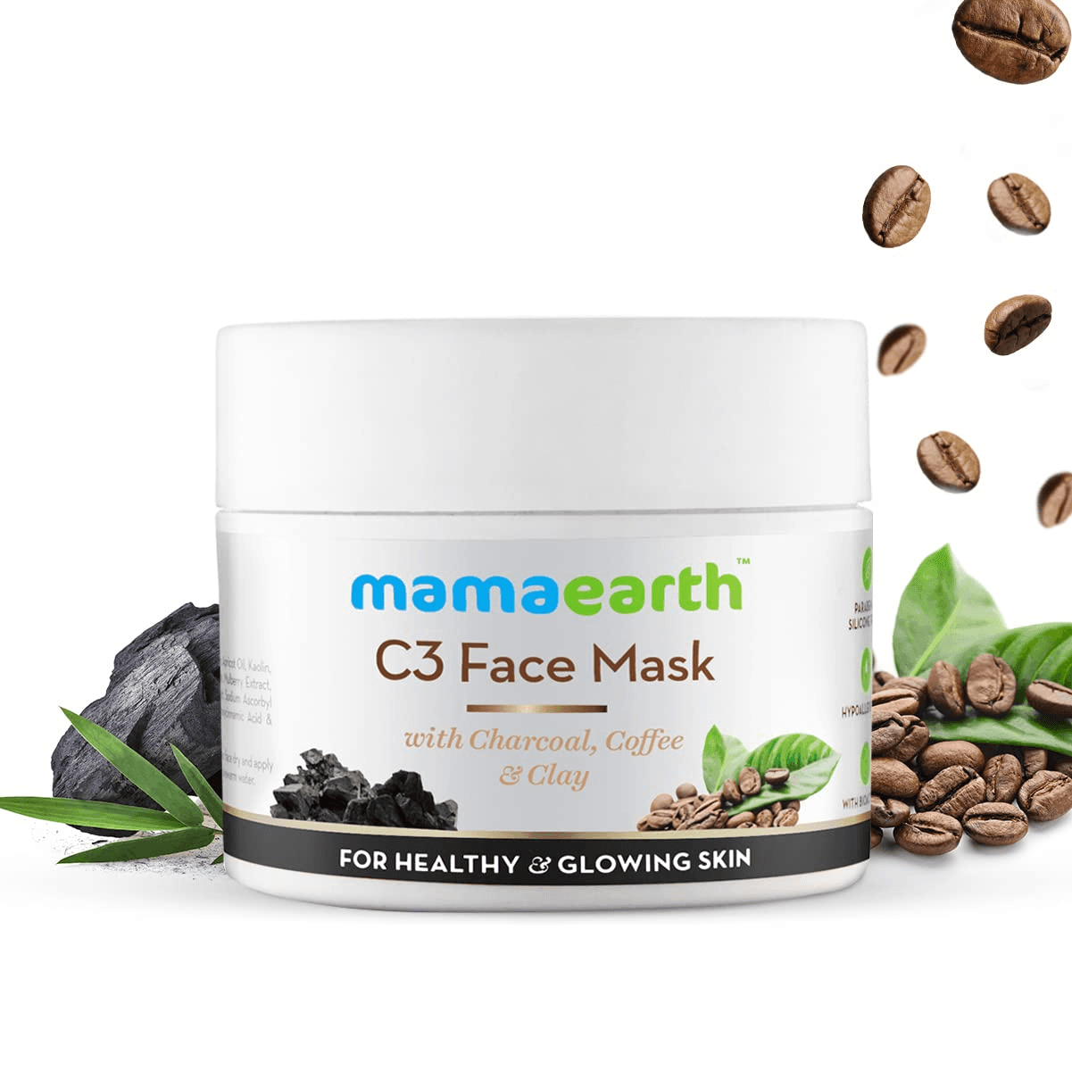 Mamaearth Face Mask With Charcoal, Coffee & Clay - 100g - Pinoyhyper