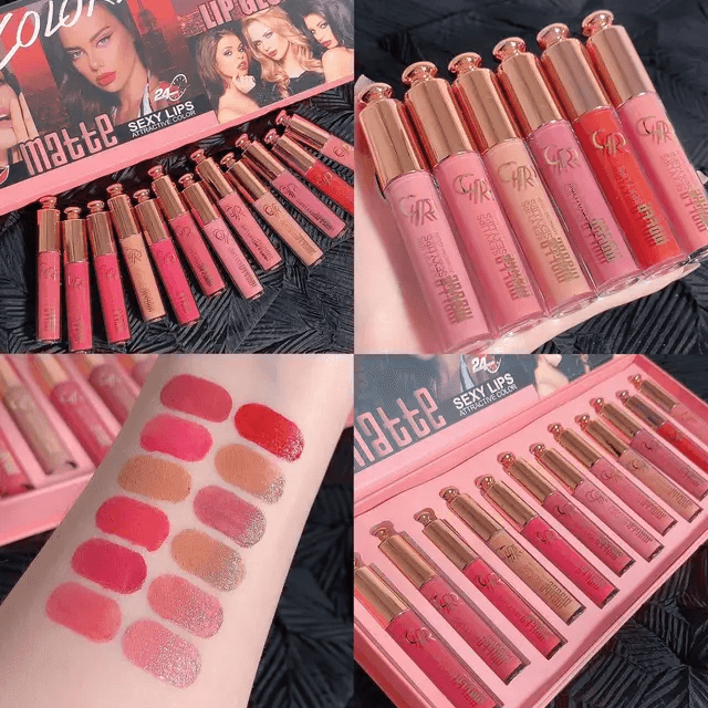 Matte Liquid Velvet Moisturizing Lip Gloss Long Lasting - 5.5ml × 12 Pcs - Pinoyhyper