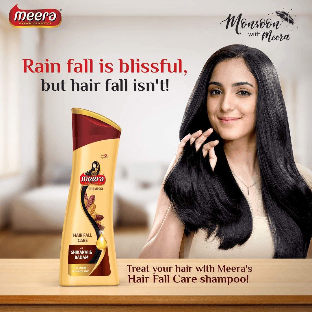 Meera Hair Fall Care Shampoo - Shikakai & Badam - 340ml - Pinoyhyper