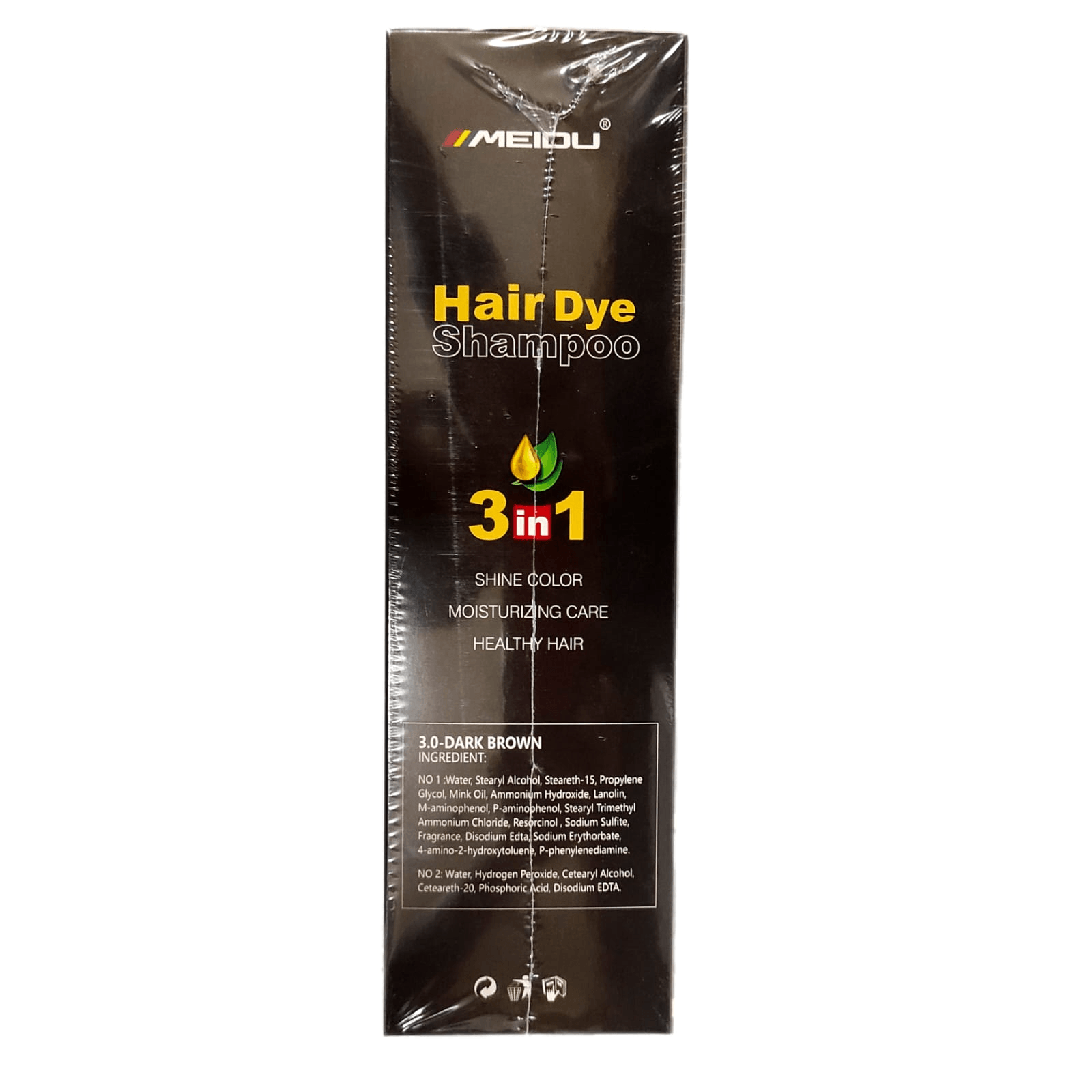 Meidu Hair Dye Shampoo 3 in 1 ( 3.0 Dark Brown ) - 500ml - Pinoyhyper