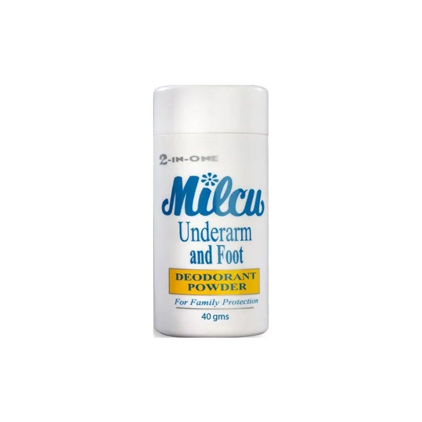 Milcu Underarm & Foot Deodorant Powder - 40g - Pinoyhyper