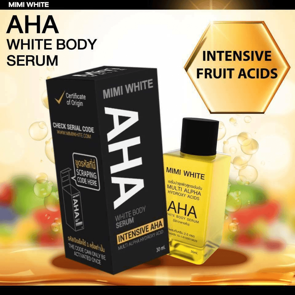 Mimi White AHA Whitening Body Serum - 30ml - Pinoyhyper