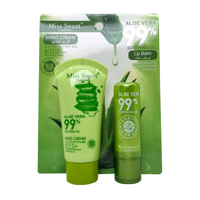 Miss Sweet Aloe Vera Hand Cream & Lip Balm - 20ml + 3g - Pinoyhyper