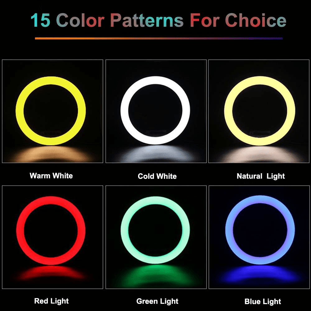 MJ-30 RGB LED Soft Ring Light With Stand-Selfie Light - Pinoyhyper