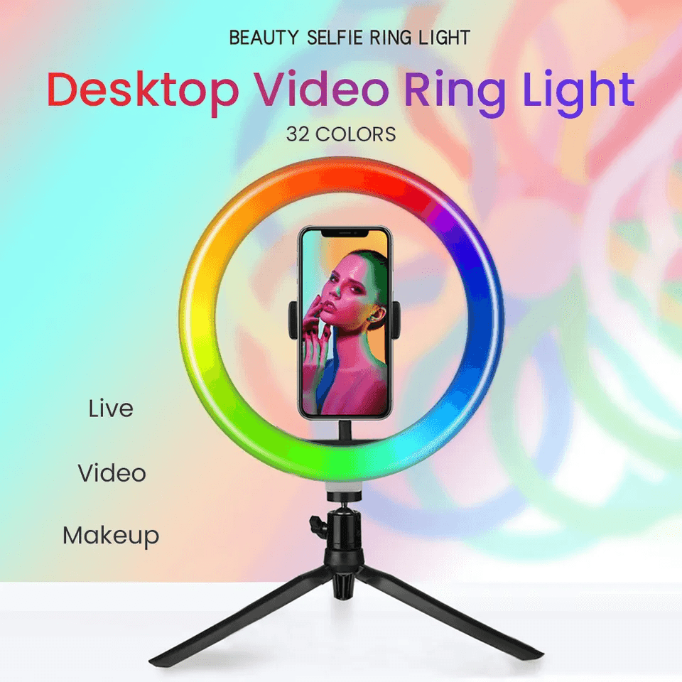 MJ-30 RGB LED Soft Ring Light With Stand-Selfie Light - Pinoyhyper