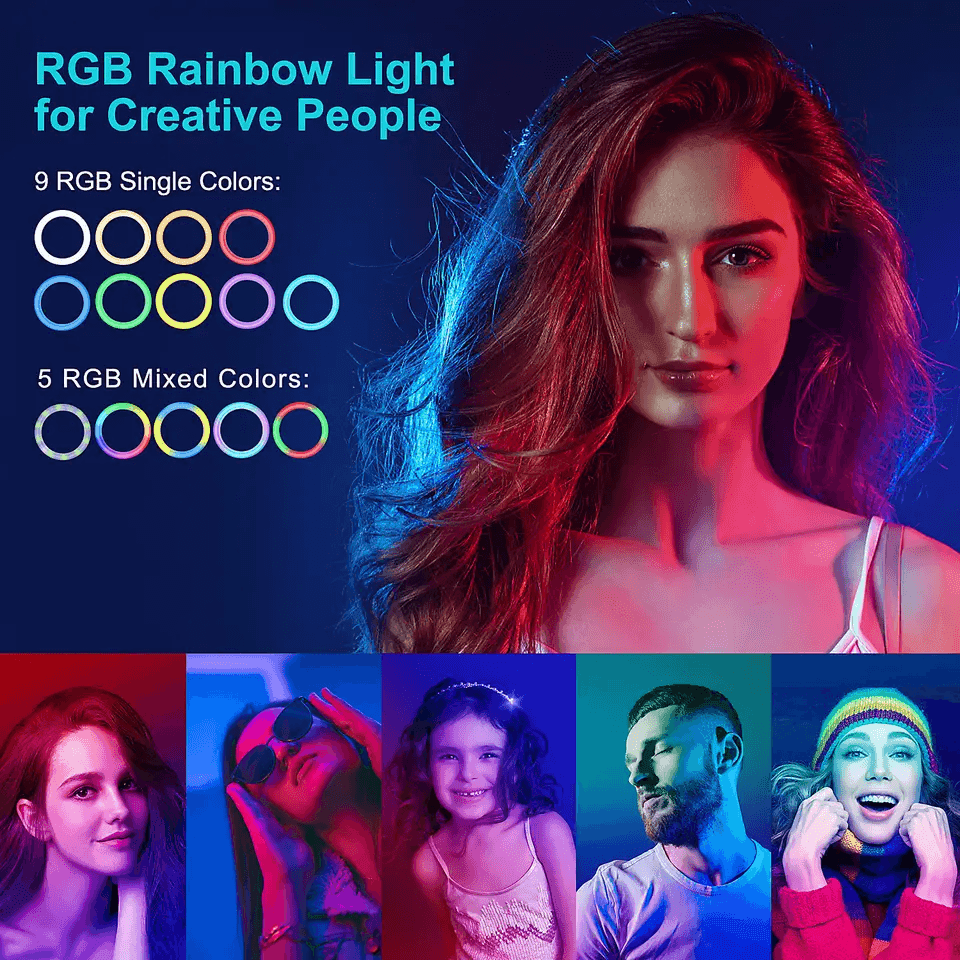MJ-30 RGB LED Soft Ring Light With Stand-Selfie Light - Pinoyhyper