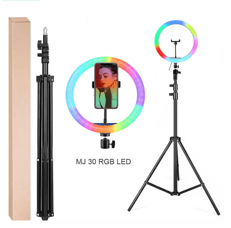 MJ-30 RGB LED Soft Ring Light With Stand-Selfie Light - Pinoyhyper