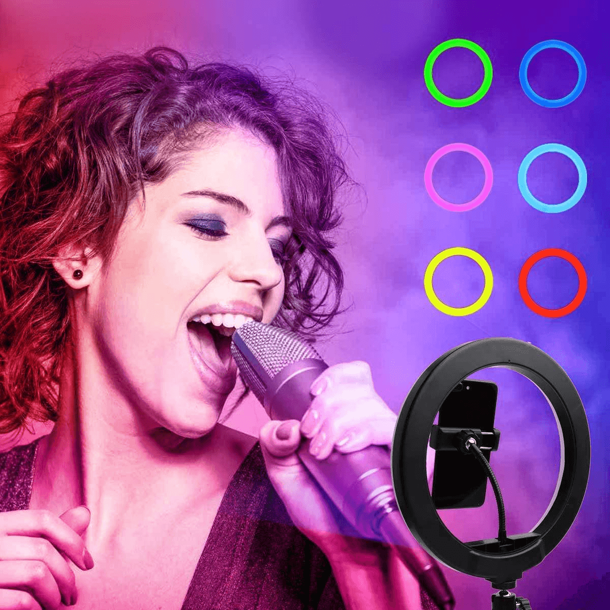 MJ-30 RGB LED Soft Ring Light With Stand-Selfie Light - Pinoyhyper