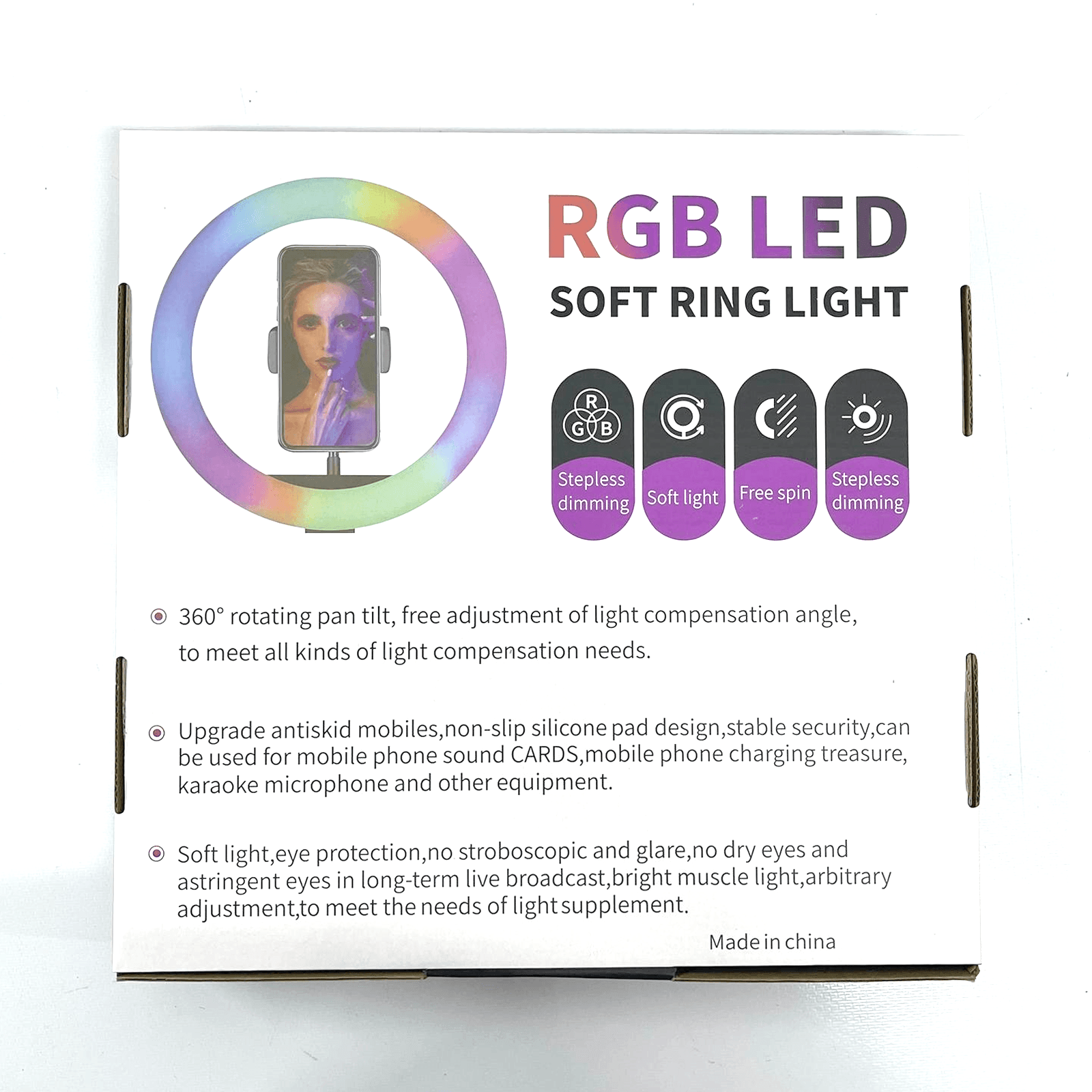 MJ-33 RGB LED Soft Ring Light With Stand-Selfie Light - Pinoyhyper