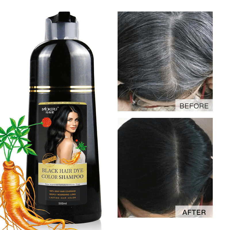 Mokeru Black Hair Dye Color Shampoo - 500ml - Pinoyhyper