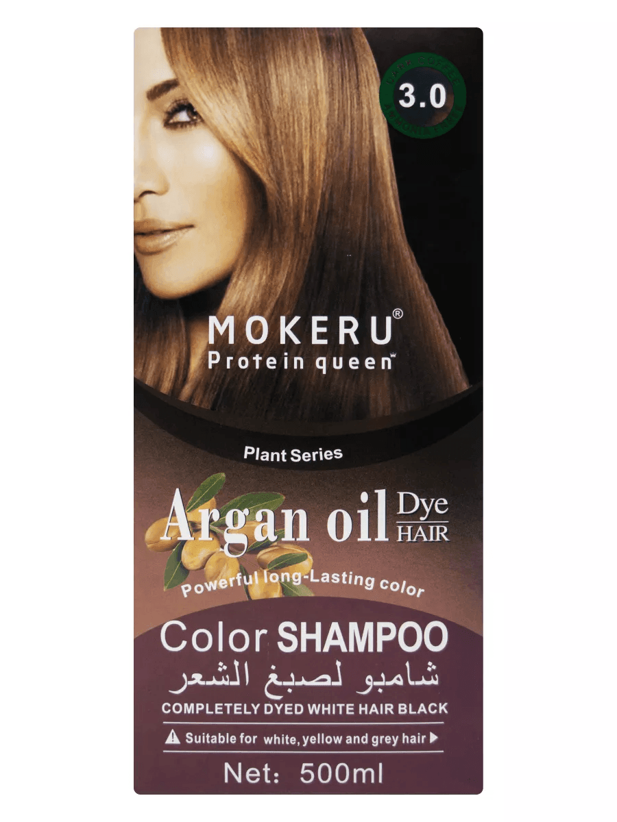 Mokeru Protein Queen Argan Oil Hair Color Shampoo - 500ml - Pinoyhyper