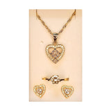 Necklace Earring & Ring Gift Set Jewelry Gold Plated - B202-44 - Pinoyhyper