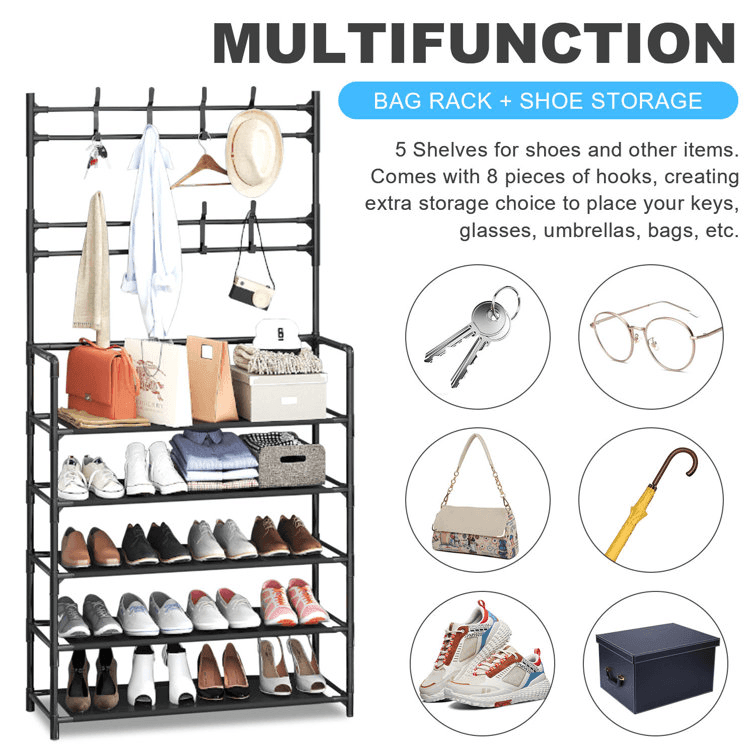New Simple Floor Clothes Rack - 5 Layer 80 Wide Shoe Rack - Pinoyhyper