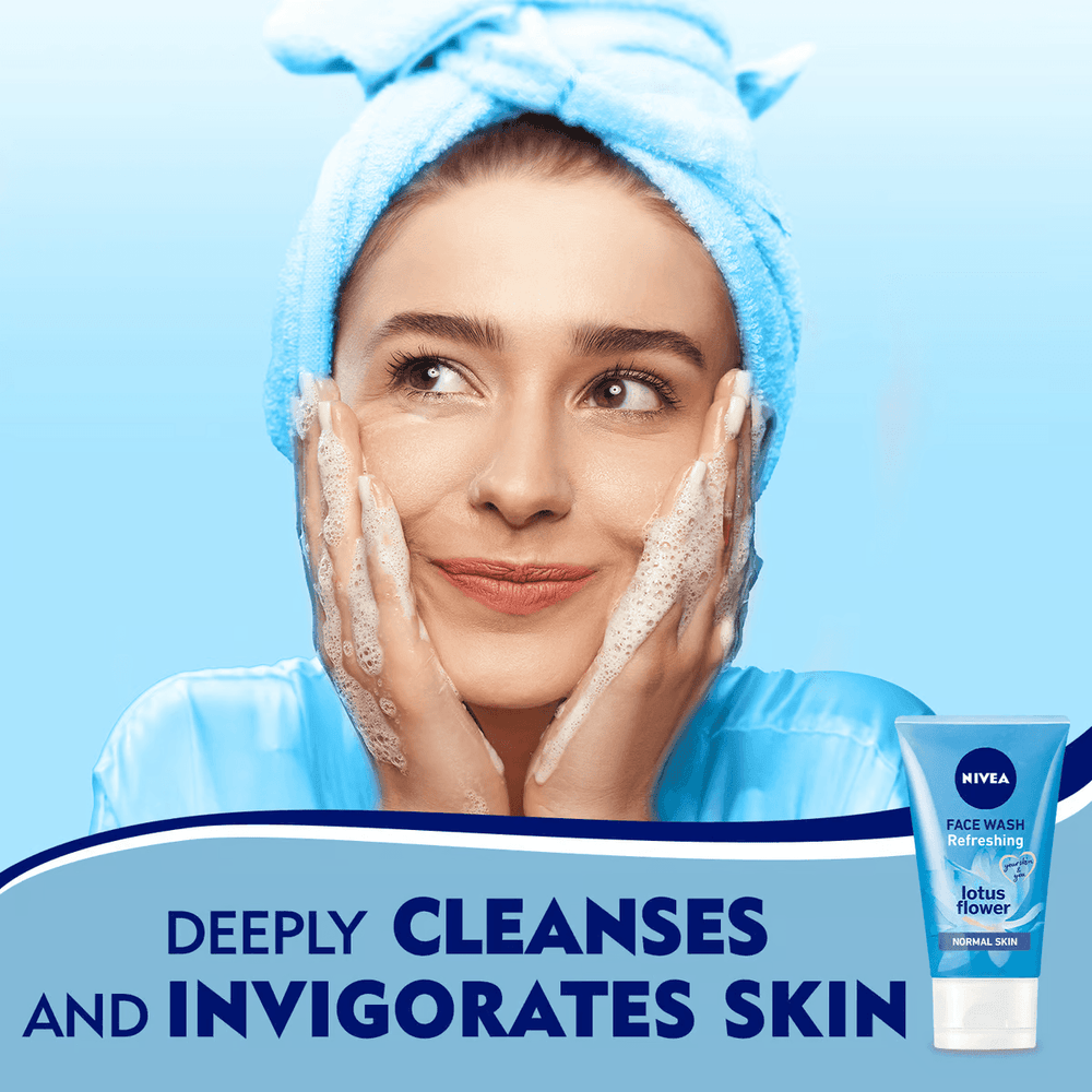 Nivea Face Wash Refreshing Lotus Flower Normal Skin - 150ml - Pinoyhyper