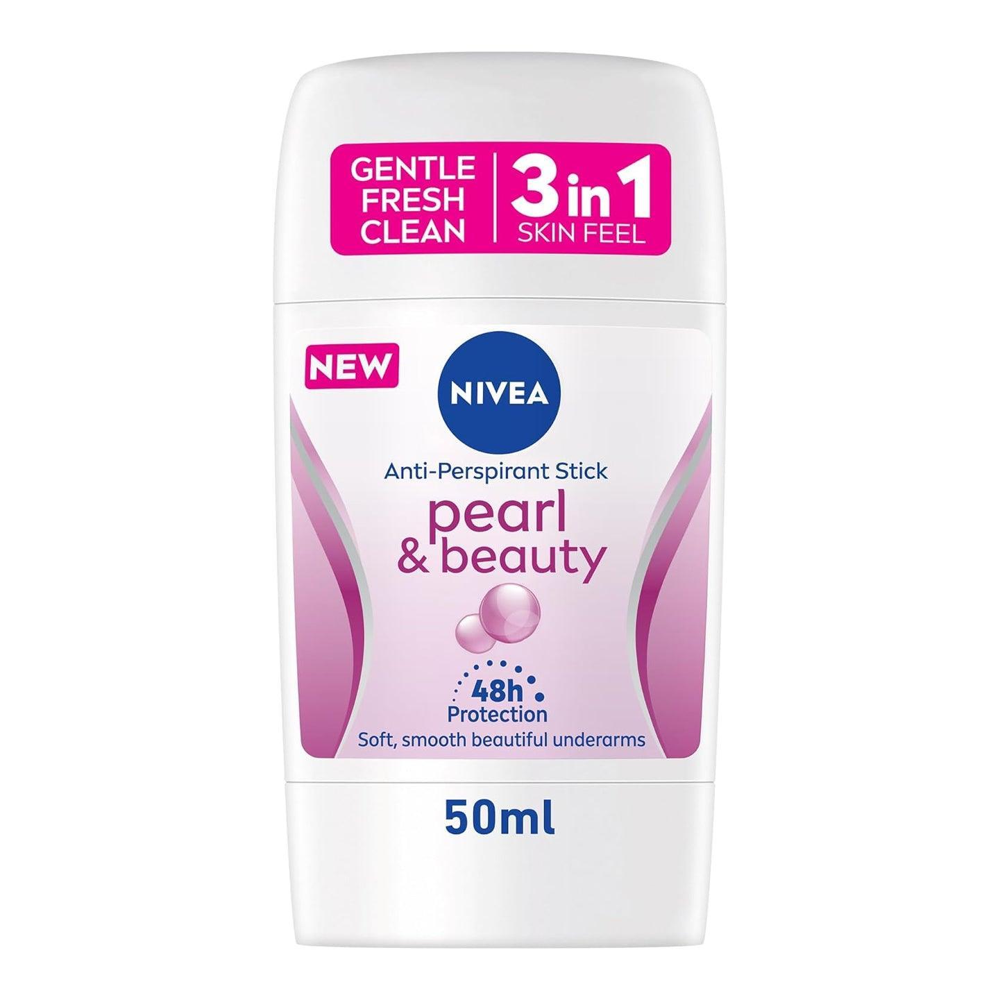 Nivea Pearl & Beauty 3 In 1 Antiperspirant Stick – 50ml - Pinoyhyper