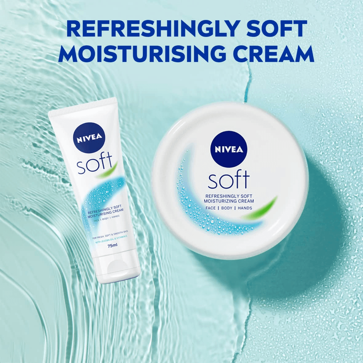 Nivea Soft Moisturizing Cream With Jojoba Oil & Vitamin E - 75ml - Pinoyhyper