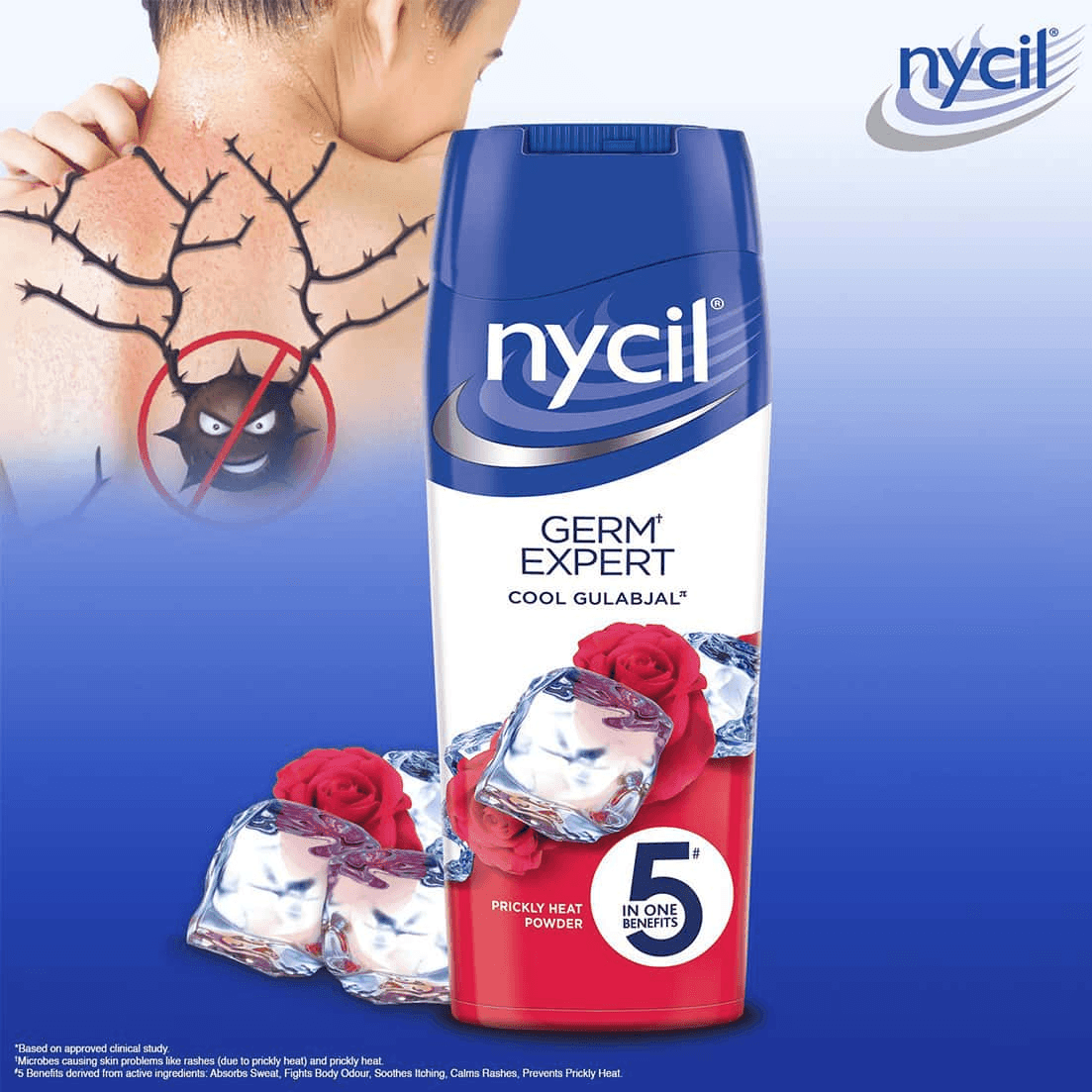 Nycil Cool Gulabjal Prickly Heat Talcum Powder - 187.5g - Pinoyhyper