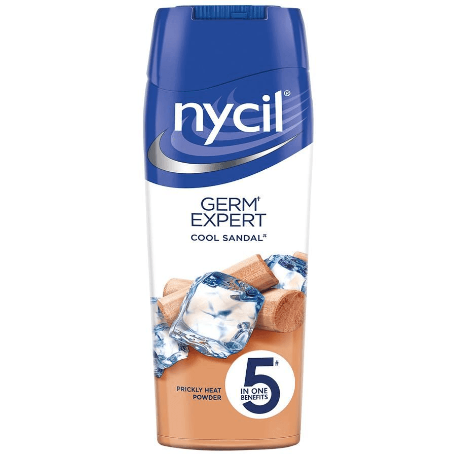 Nycil Germ Expert Cool Sandal Prickly Heat Talcum Powder - 187.5g - Pinoyhyper