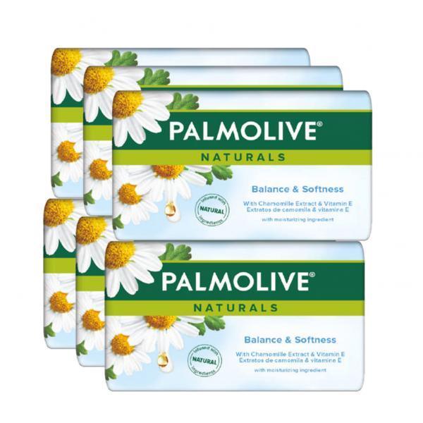 Palmolive Naturals Bar Soap Balanced and Softness with Chamomile and Vitamin E 120gm-5+1 Free - Pinoyhyper