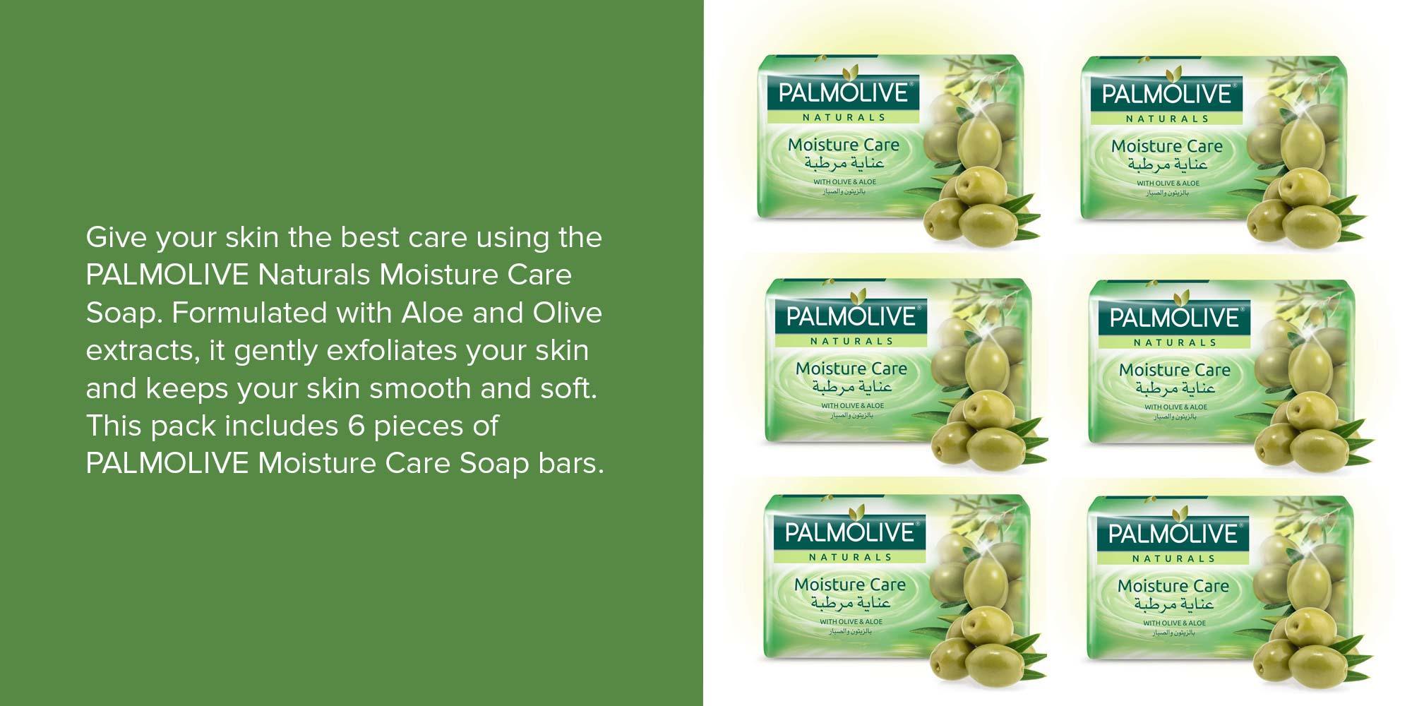 Palmolive Naturals Bar Soap Smooth and Moisture with Aloe and Olive 120gm-5+1 Free - Pinoyhyper