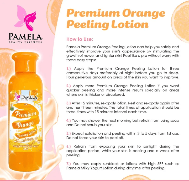 Pamela Premium Orange Peeling Lotion - 150ml - Pinoyhyper