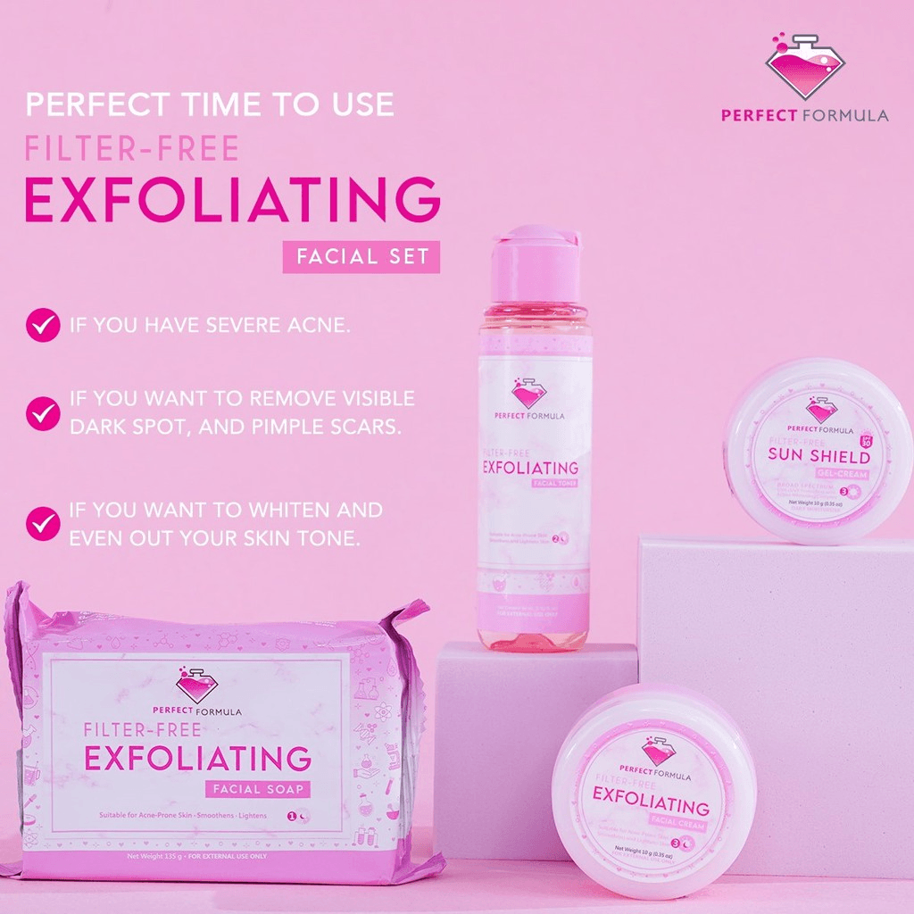 Perfect Formula Filter Free Exfoliating Facial Set (Old Packing) - Pinoyhyper