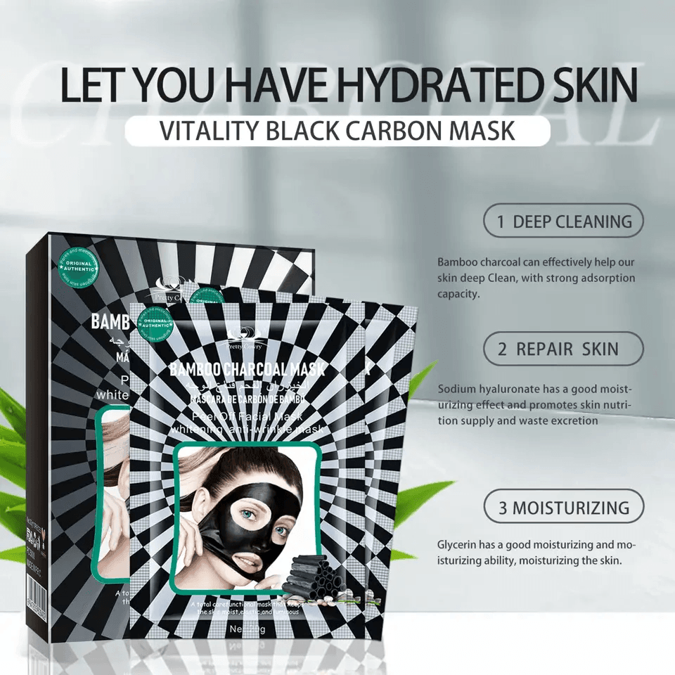 Pretty Cowry Bamboo Charcoal Mask 1 Sheet - 20g - Pinoyhyper