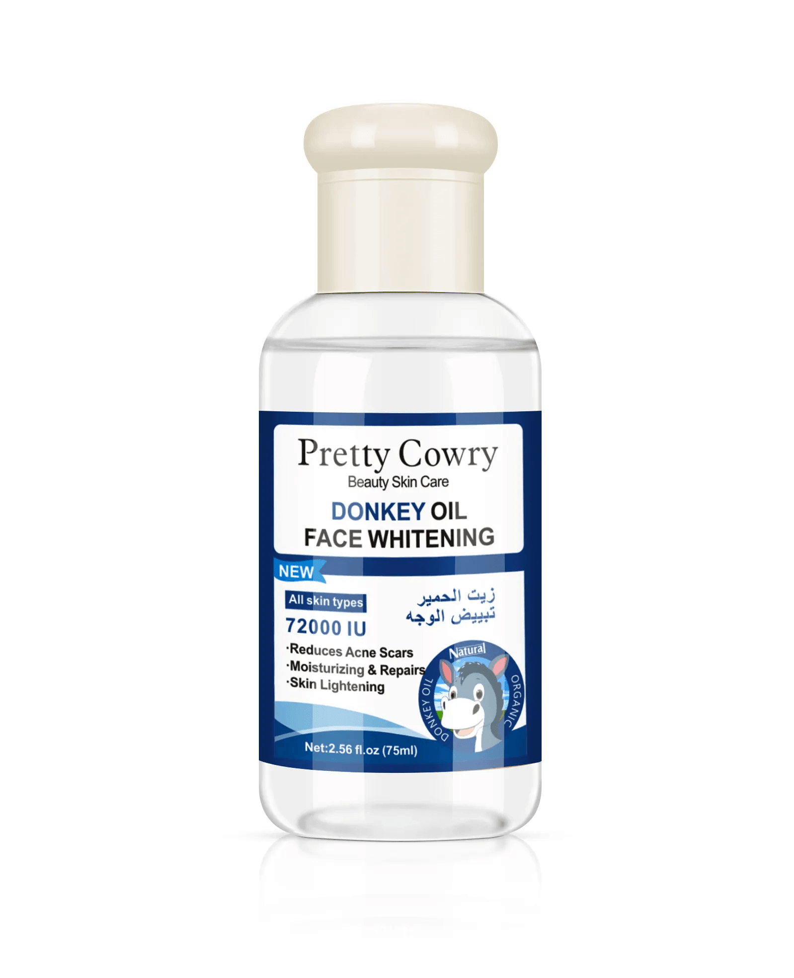 Pretty Cowry Face Whitening Donkey Oil - 75ml - Pinoyhyper